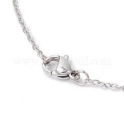 Dyed Synthetic Turquoise Sea Turtle Pendant 304 Stainless Steel Cable Chain Necklaces for Women&nbsp;NJEW-JN05396