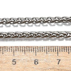 Non-Tarnish 316 Surgical Stainless Steel Wheat Chain Necklaces&nbsp;NJEW-M176-18-B