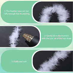 2Pcs Turkey Feathers Fluff Boa for Dancing&nbsp;AJEW-GF0011-10