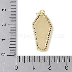 Brass Micro Pave Cubic Zirconia Pendants&nbsp;KK-F892-04G-02B