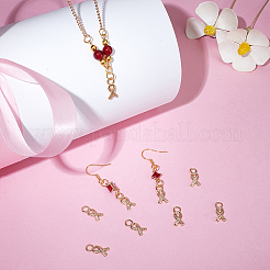 12Pcs Rack Plating Brass Micro Pave Cubic Zirconia Charms&nbsp;KK-BC0014-57