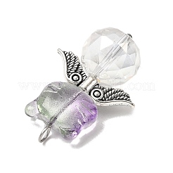 8Pcs 8 Colors Glass Beaded Pendants&nbsp;PALLOY-JF04426