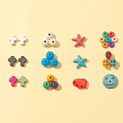 180Pcs 12 Style Synthetic Turquoise Beads&nbsp;TURQ-FS0001-02