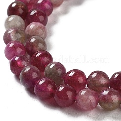 Natural Jade Imitation Watermelon Tourmaline Beads Strands&nbsp;G-NH0006-A01-01-1
