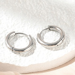 Tarnish Resistant 201 Stainless Steel Huggie Hoop Earrings&nbsp;MAK-R021-15mm