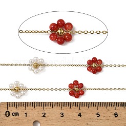 Handmade 304 Stainless Steel Beaded Chains&nbsp;CHS-L031-11G-01
