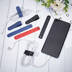 20Pcs 5 Colors Imitation Leather Cable Keepers&nbsp;AJEW-GF0006-41