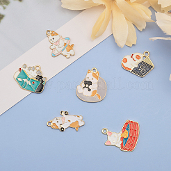 28Pcs 7 Style Alloy Enamel Pendants&nbsp;ENAM-CA0001-72