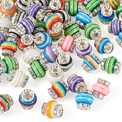 60Pcs Brass Resin Beads&nbsp;KK-TA0002-96