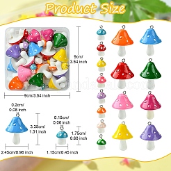 32Pcs 16 Styles Opaque Plastic with Resin Pendants&nbsp;FIND-YW0005-05