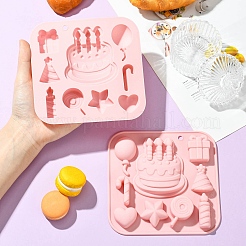 2Pcs Birthday Theme Silicone Molds for DIY Craft&nbsp;ST-CJ0007-81