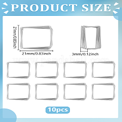 10Pcs 304 Stainless Steel Open Jump Rings&nbsp;STAS-LP0004-99