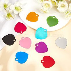 30Pcs 10 Colors Aluminum Blank Pendants&nbsp;ALUM-FH0001-06