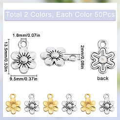 100Pcs 2 Colors Tibetan Style Alloy Charms&nbsp;FIND-SC0010-74