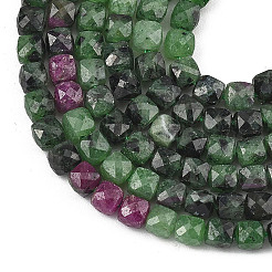 Natural Ruby in Zoisite Beads Strands&nbsp;G-D103-C07