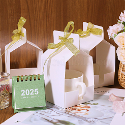 Square Blank Paper Gift Storage Boxes with Ribbon&nbsp;CON-WH0089-115