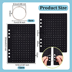 12Pcs Polyester Enamel Pin Storage Organizer Binder Sheet&nbsp;AJEW-OC0015-23