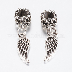 Tibetan Style Alloy European Dangle Charms&nbsp;PALLOY-F199-23AS