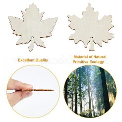 2 Sets 2 Style Autumn Theme Maple Leaf Unfinished Cutouts Wooden Decoration&nbsp;WOCR-GF0001-01
