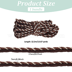 12.5M Polyester Twist Lip Cord Trim&nbsp;SRIB-WH0011-147D