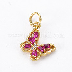Brass Cubic Zirconia Charms&nbsp;KK-N227-80-NF