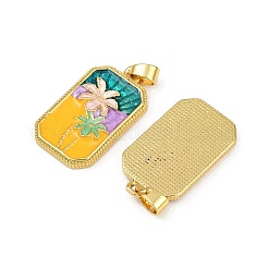 Brass Enamel Pendants&nbsp;KK-L190-012G