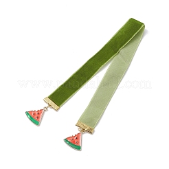 Fruit Alloy Enamel Pendant Bookmarks&nbsp;AJEW-JK00218