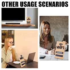 Wood Guest WiFi Sign&nbsp;DJEW-WH0016-72