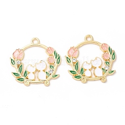 Alloy Enamel Pendants&nbsp;ENAM-C005-29G-02