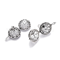 Rack Plating Brass Cage Pendants&nbsp;KK-S751-005AS