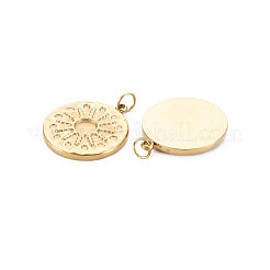 Ion Plating(IP) 304 Stainless Steel Pendant Enamel Settings&nbsp;STAS-N097-200LG