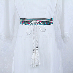 Ethnic Style Rhombus Pattern Polyester Ribbon&nbsp;OCOR-WH0047-50A