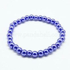 Stretchy Glass Pearl Bracelets&nbsp;BJEW-D068-8mm-M