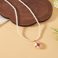 1Pc Brass Enamel Locket Pendants&nbsp;FIND-TA0010-71B