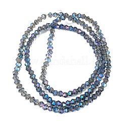 Transparent Electroplate Glass Beads Strands&nbsp;EGLA-A039-T2mm-UA07