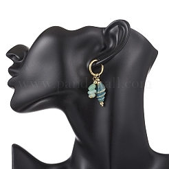 Brass Shell Shape Hoop Earrings&nbsp;EJEW-JE06747-03