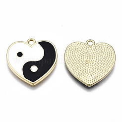 Rack Plating Alloy Enamel Pendants&nbsp;X-ENAM-T014-02A-RS