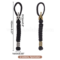2Pcs 2 Colors Handmade Spartan Nylon Parachute Cord for Men&nbsp;HJEW-DR0001-03