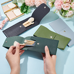4Pcs 4 Colors Portable PU Leather Makeup Brush Bag&nbsp;AJEW-GA0004-46