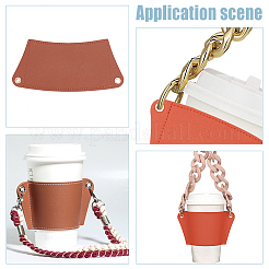 5Pcs 5 Colors PU Leather Heat Resistant Reusable Cup Sleeve&nbsp;AJEW-WR0001-58B