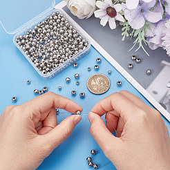 400Pcs 2 Style Round 304 Stainless Steel Spacer Beads&nbsp;STAS-UN0053-73