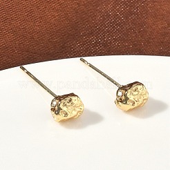 Nuggets Brass Stud Earrings&nbsp;EJEW-F403-01G