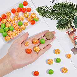 50Pcs 5 Style Mini Resin Simulation Orange&nbsp;RESI-DC0001-27