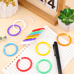 80Pcs 8 Colors Plastic Loose Leaf Book Binder Hinged Rings&nbsp;FIND-SP0004-81