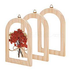 Unfinished Wood Arch Shape Picture Frames for Arts Crafts&nbsp;AJEW-WH0270-417