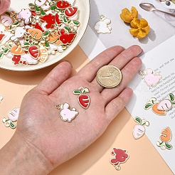 60Pcs 6 Styles Alloy Enamel Pendants&nbsp;ENAM-CJ0003-19