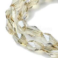 Transparent Electroplate Glass Beads Strands&nbsp;GLAA-K064-03B-PL01