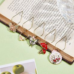 10Pcs 10 Styles Teardrop Shape Carbon Steel Bookmarks&nbsp;AJEW-CP00001