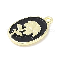 Rack Plating Spray Painted Alloy Pendants&nbsp;PALLOY-F018-14G-01