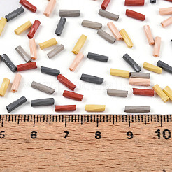 Baking Paint Glass Twist Bugle Beads&nbsp;SEED-N007-24B